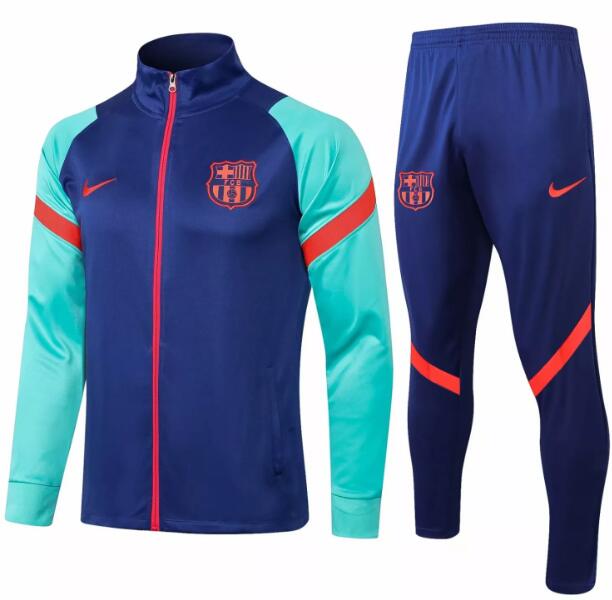 2021/22 Barcelona Blue Training Kits Jacket and Pants